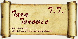 Tara Torović vizit kartica